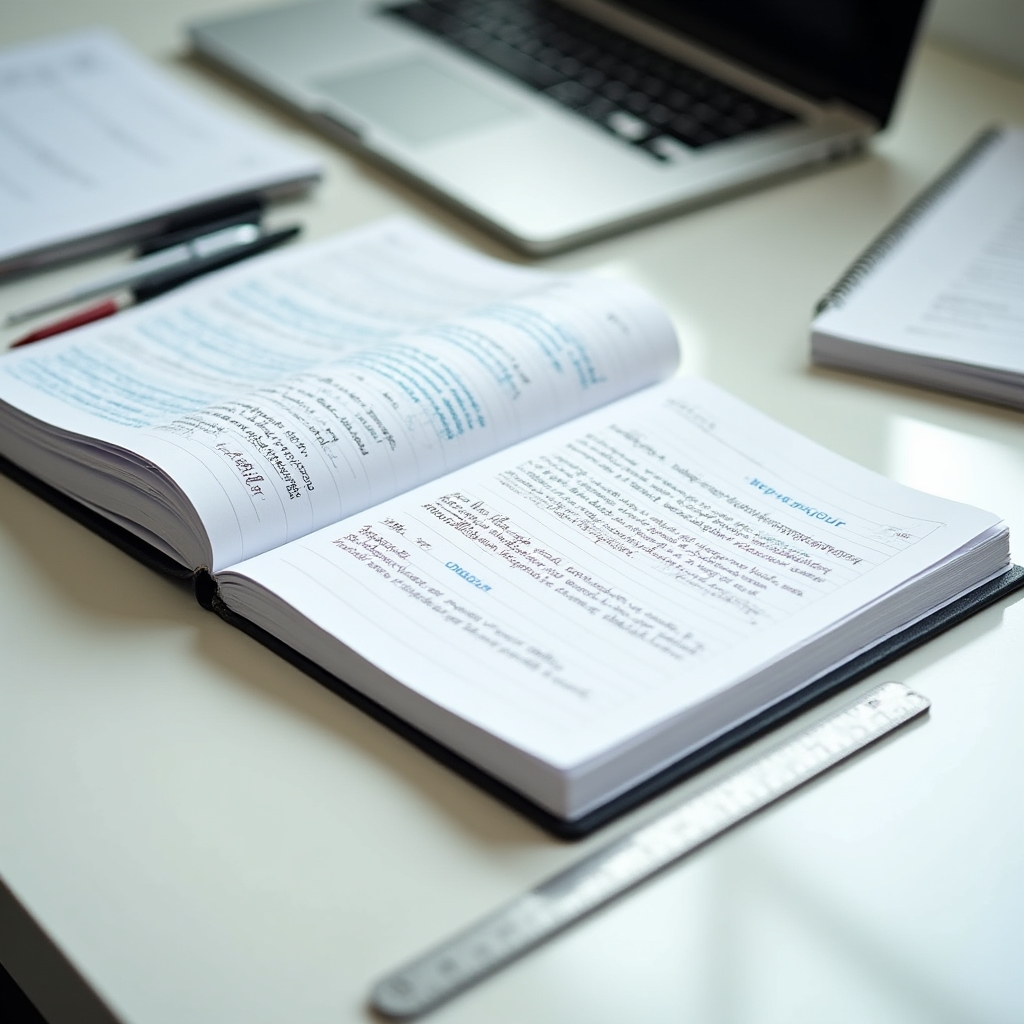 Zápisník s Cornell metódou zápisovania