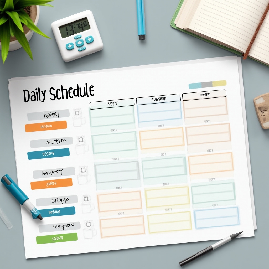 Denný rozvrh s time-blocking technikou